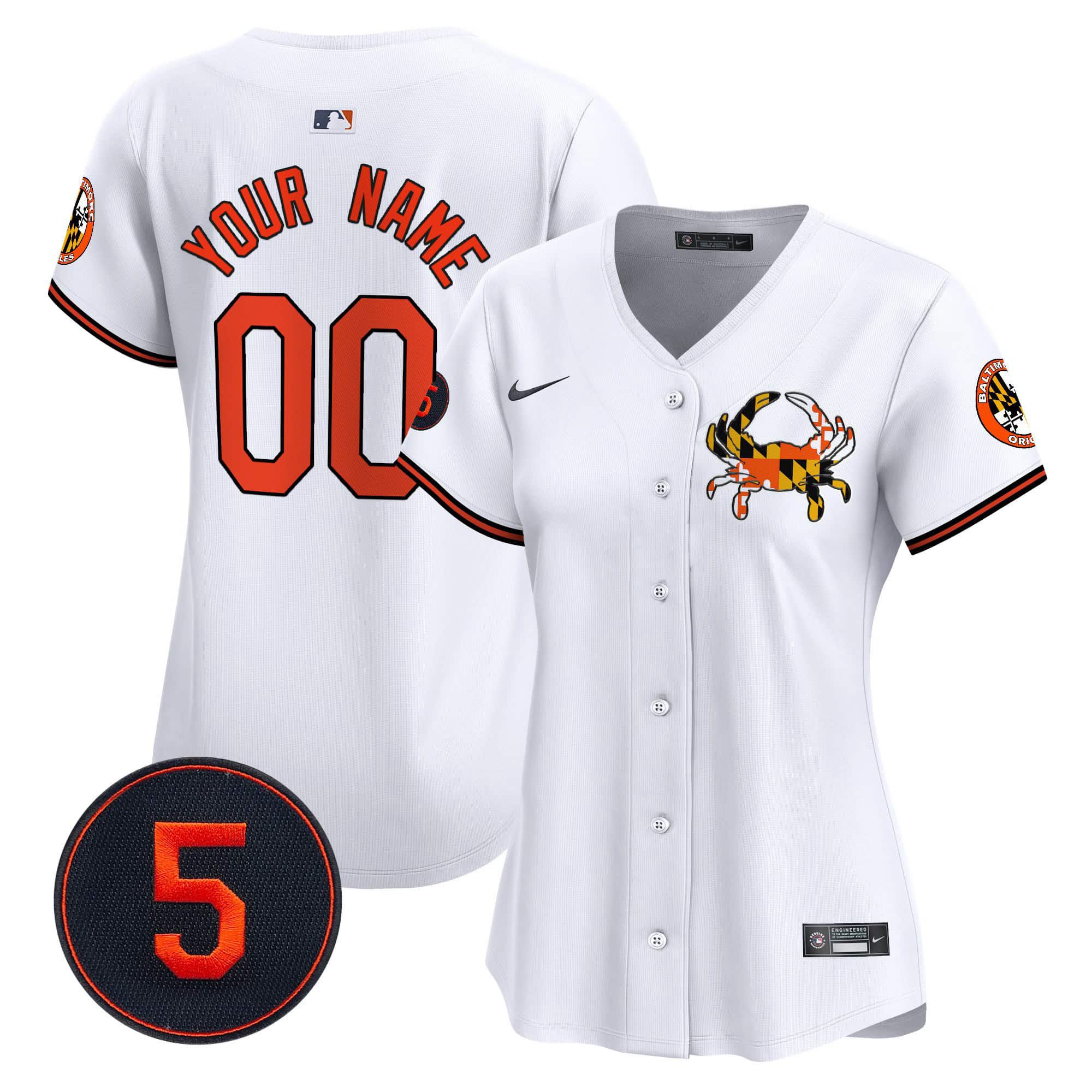 Women Baltimore Orioles White 2024 Nike Robinson Patch Vapor Premier Limited Custom MLB Jersey style 2